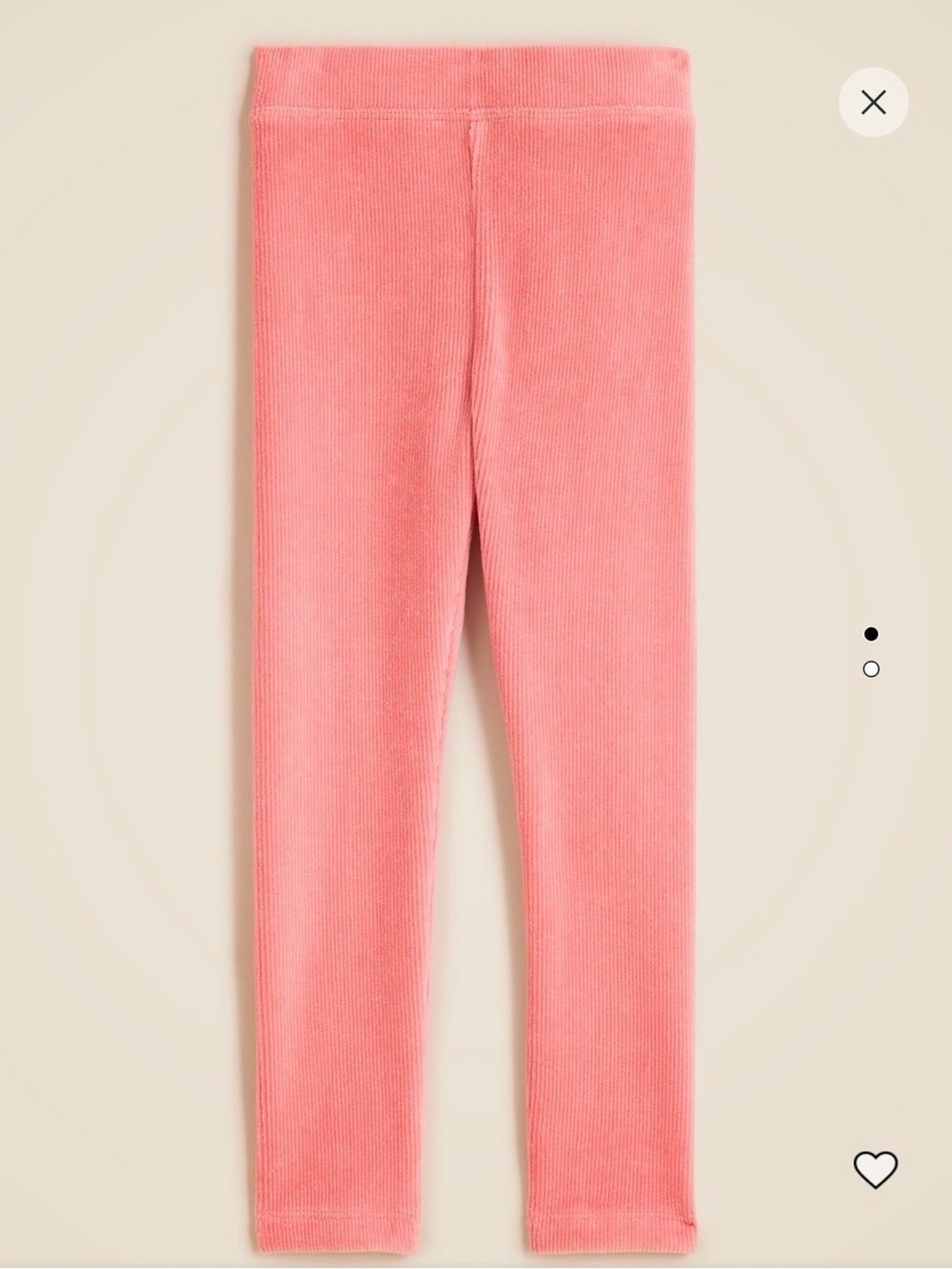 Crewcuts Coral Pink Corduroy Leggings